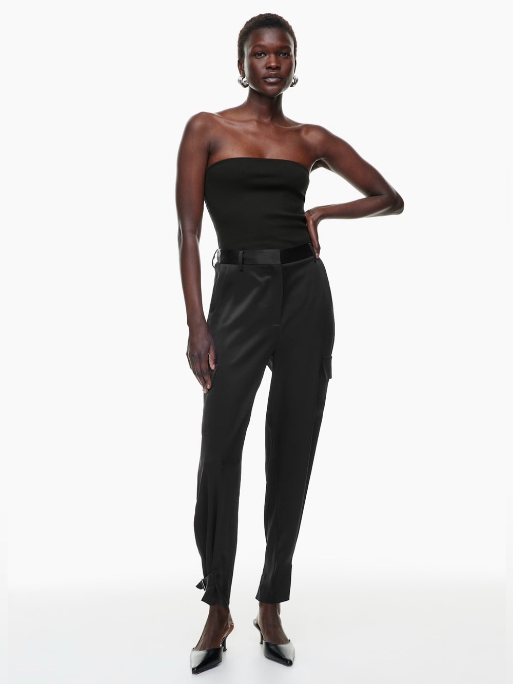 Aritizia Babaton - High Rise Refined Satin Cargo Pant